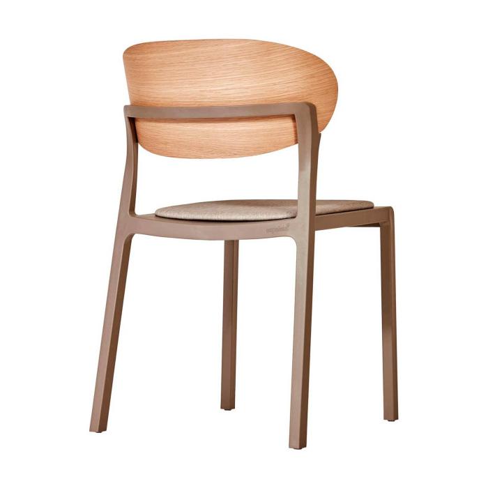 Стілець Bake Wood з подушкою taupe (1691270787) дешево