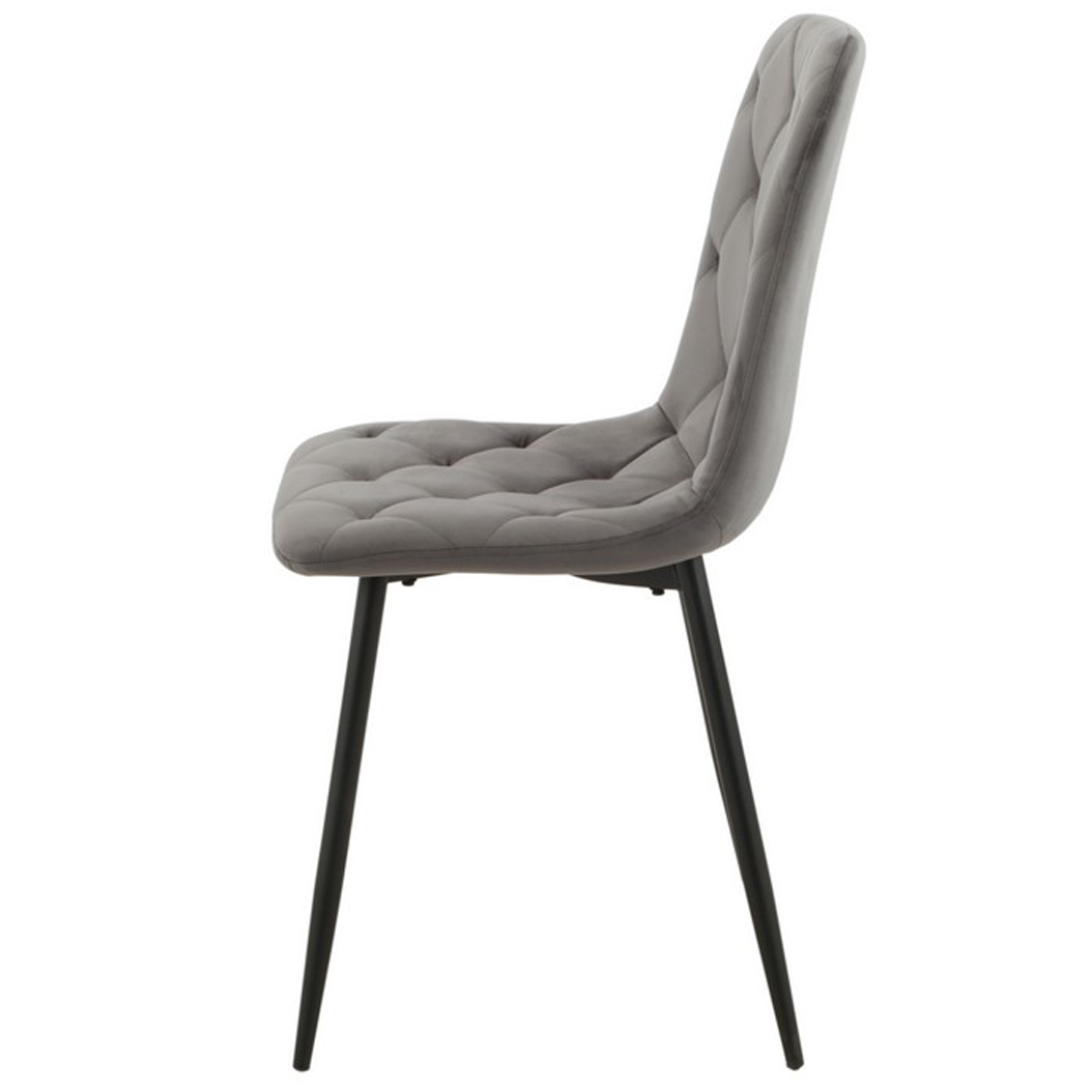 Стул N-41 Velvet Темно-серый вельвет, Черный (23738638) с доставкой