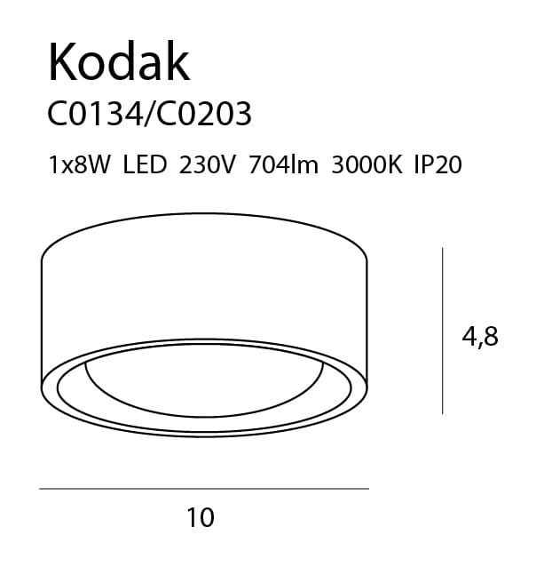 Точечный светильник Kodak I White (118866003) недорого