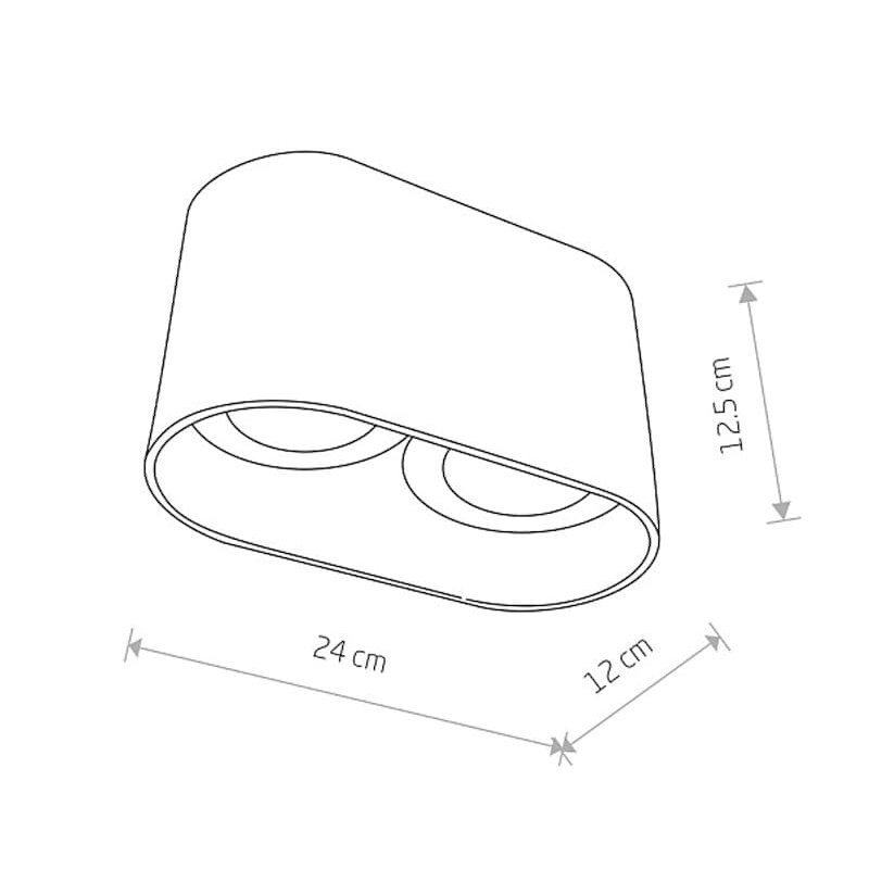 Точковий світильник Oval Білий (109731871) недорого