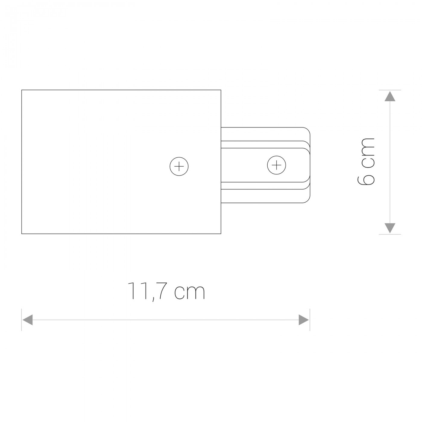 Токоввод Profile recessed power end cap IP20 Белый (109985045) недорого