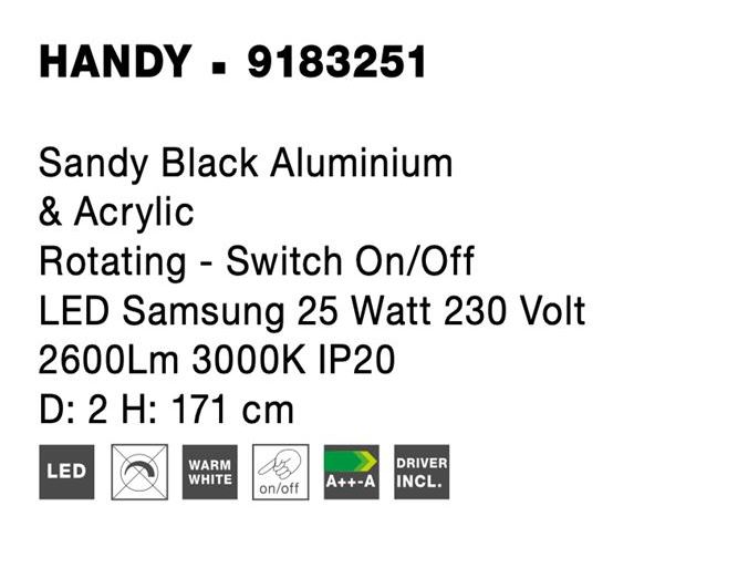 Торшер Handy Black (1591205428) в интернет-магазине
