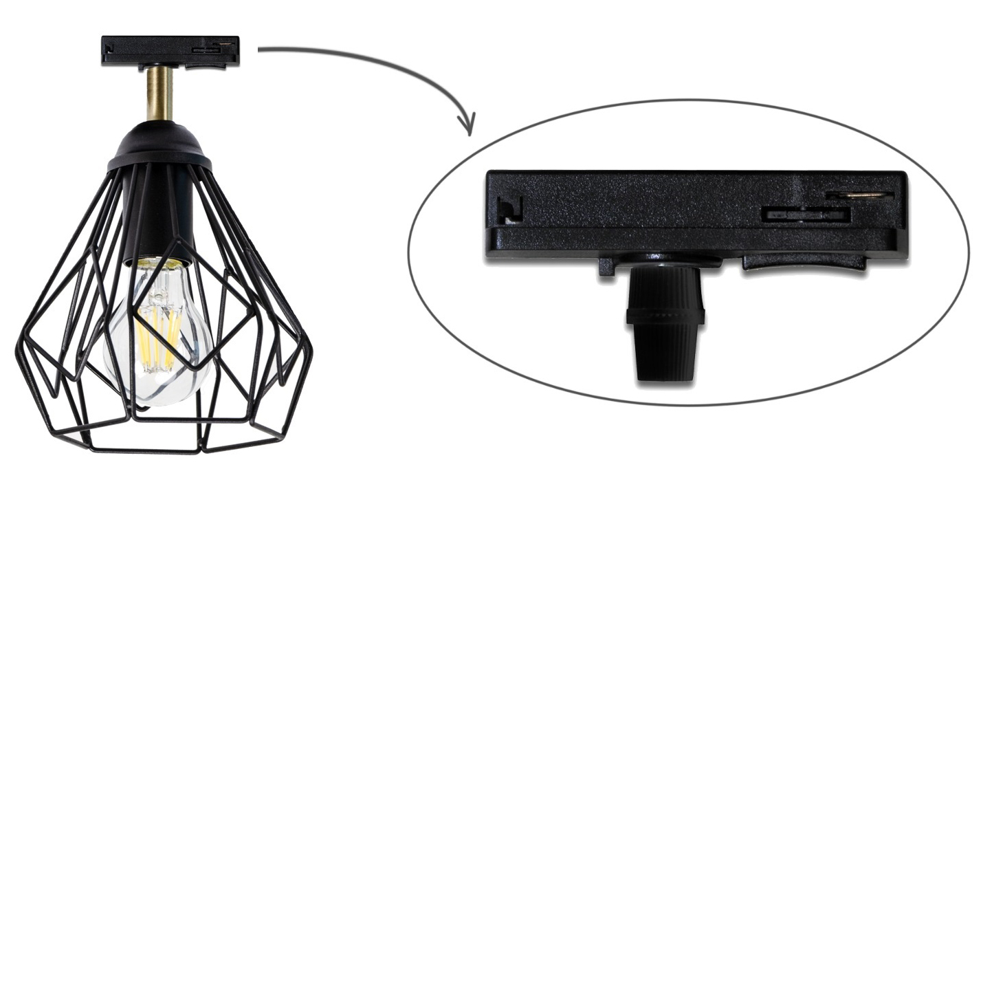 Трековый светильник Тrack Bevel TL165 Black (1111230565) дешево