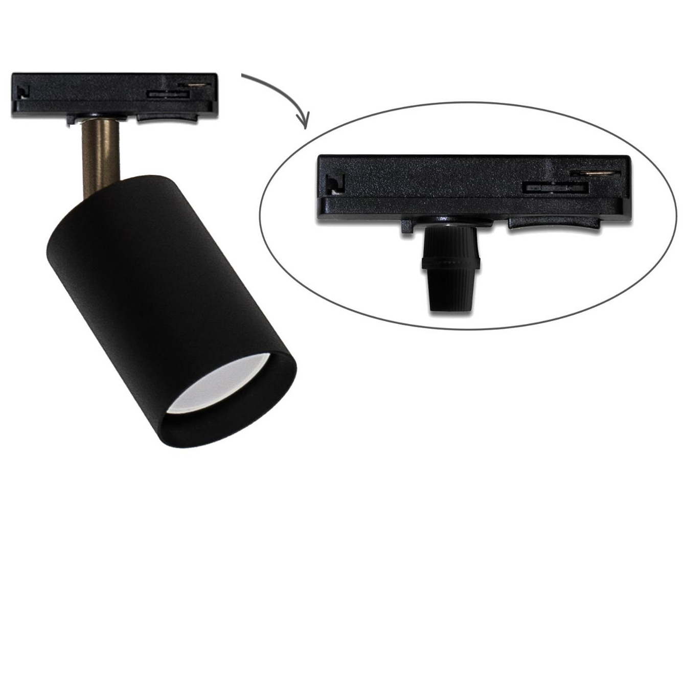 Трековый светильник Тrack Chime GU10 TL90 Black (1111234652) недорого