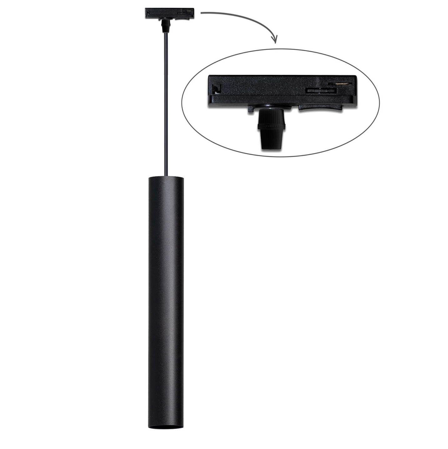 Трековый светильник Тrack Chime GU10 TP57-400-1000 Black (1111226476) недорого