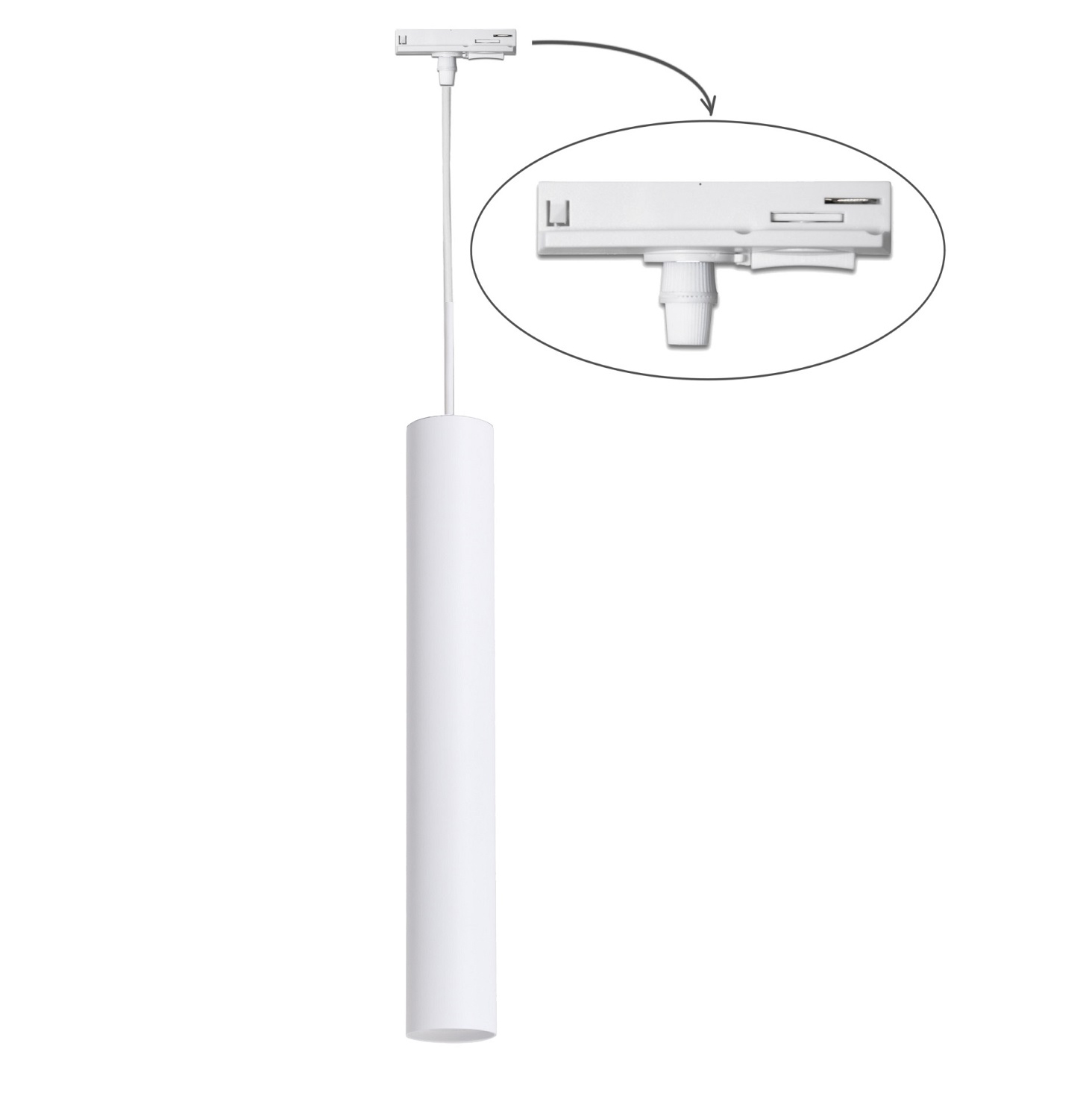Трековий світильник Тrack Chime GU10 TP57-400-1000 White (1111226475) недорого