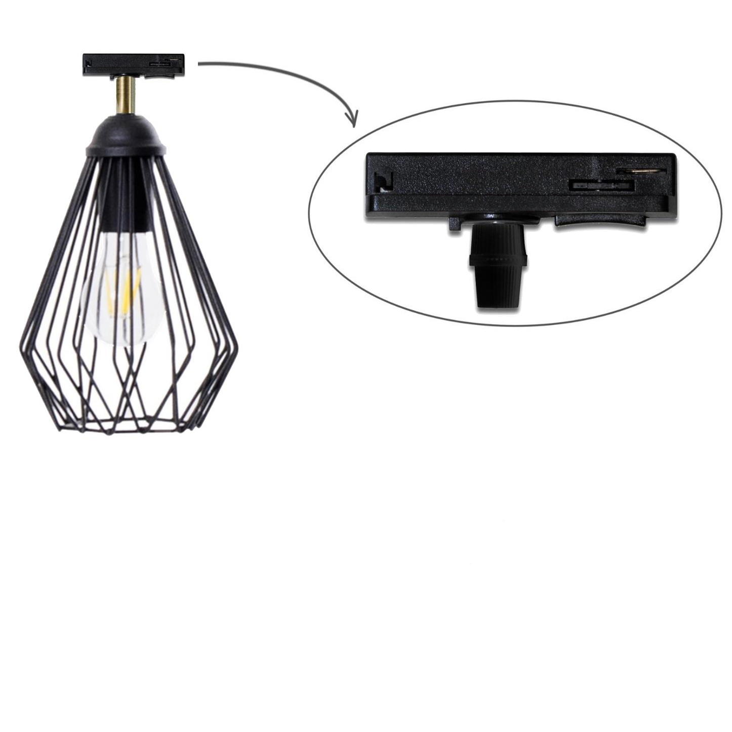 Трековий світильник Тrack Dribble TL160 Black (1111228523) дешево