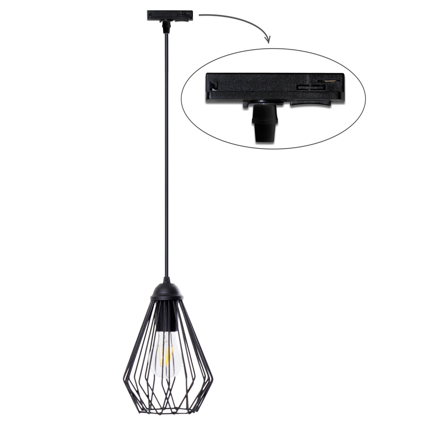 Трековый светильник Тrack Dribble TP160-1000 Black (1111206550) недорого