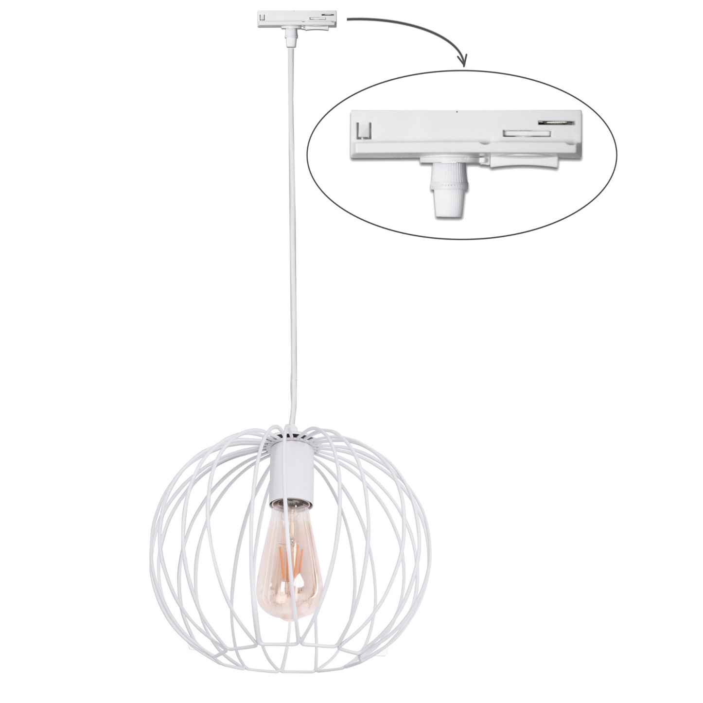 Трековий світильник Тrack Globe TP270-1000 White (1111206553) недорого