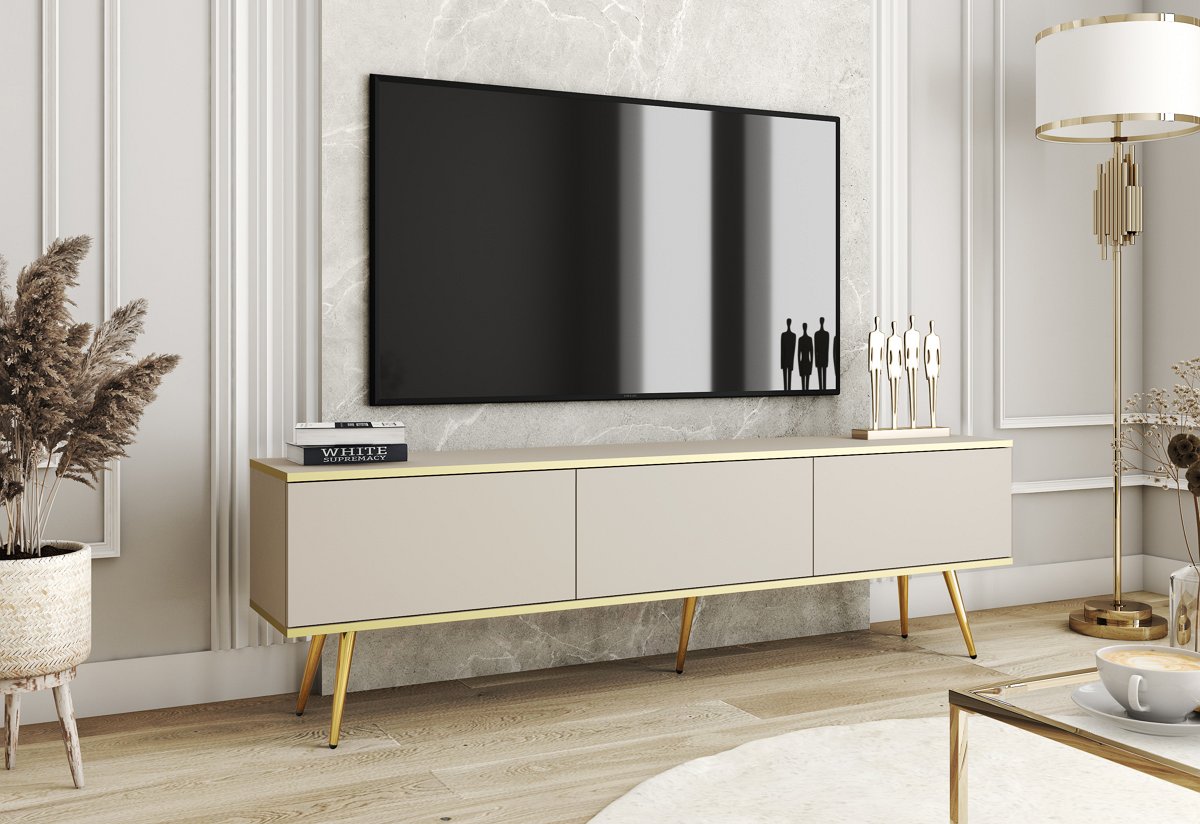 Тумба під телевізор Oro RTV175 Бежевий, Золотий (1321469740) недорого