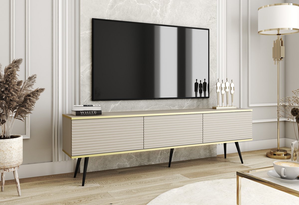 Тумба под телевизор Oro RTV175 MDF Бежевый, Черный (1321469755) недорого