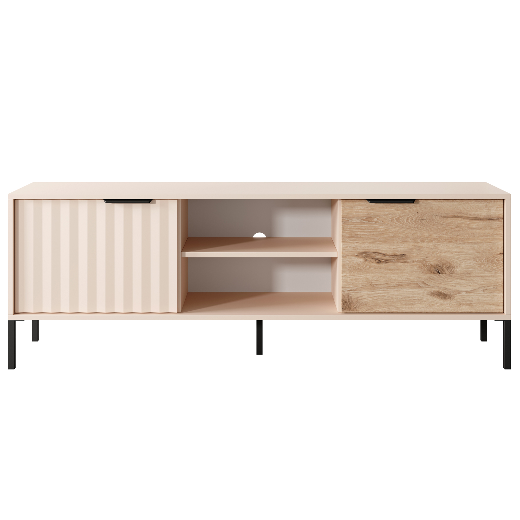 Тумба под ТВ малая Хюгге Дуб Викинг, Бежевый (1541196501) недорого