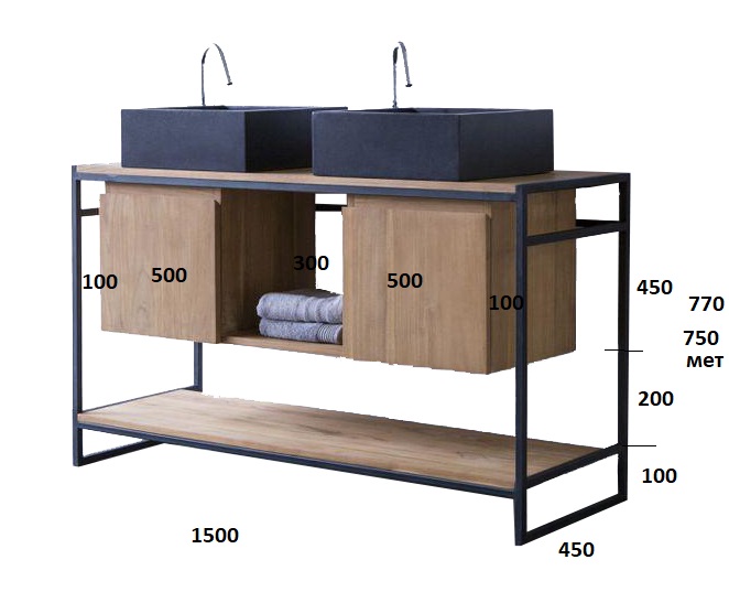 Тумба під умивальник Loft MA-26 Натуральний (85479516) в Украине