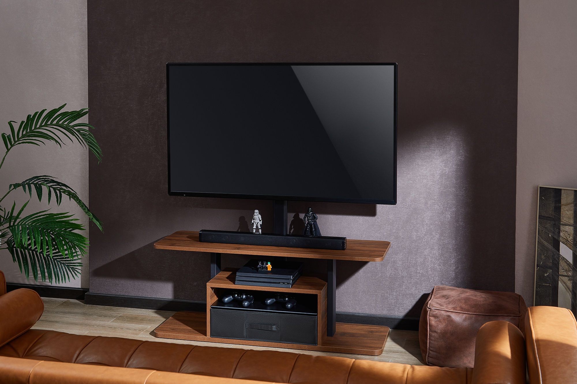 Тумба с креплением для телевизора OfficePro TVS600 37''-80'' Walnut wood (1311072291) купить