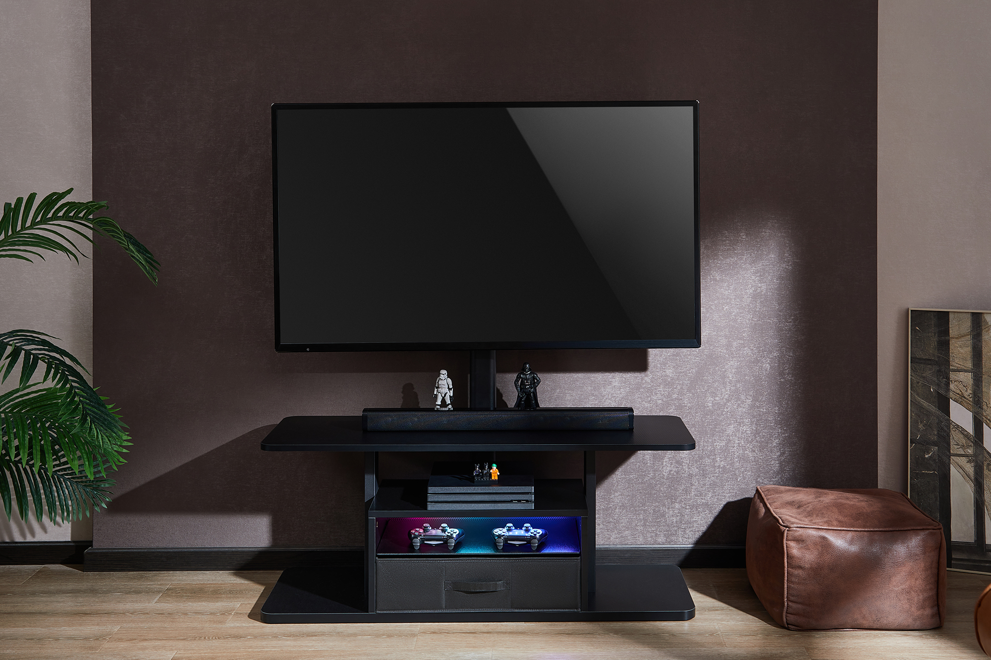 Тумба с креплением для телевизора с RGB OfficePro TVS635 37''-80'' Black (1311072292) недорого