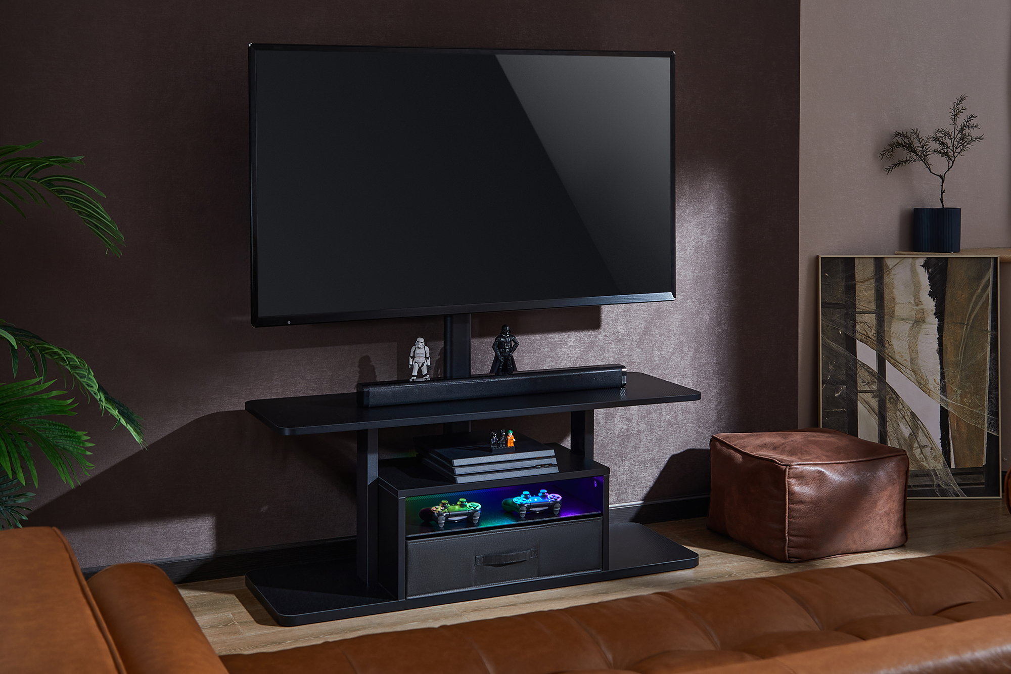 Тумба с креплением для телевизора с RGB OfficePro TVS635 37''-80'' Black (1311072292) купить