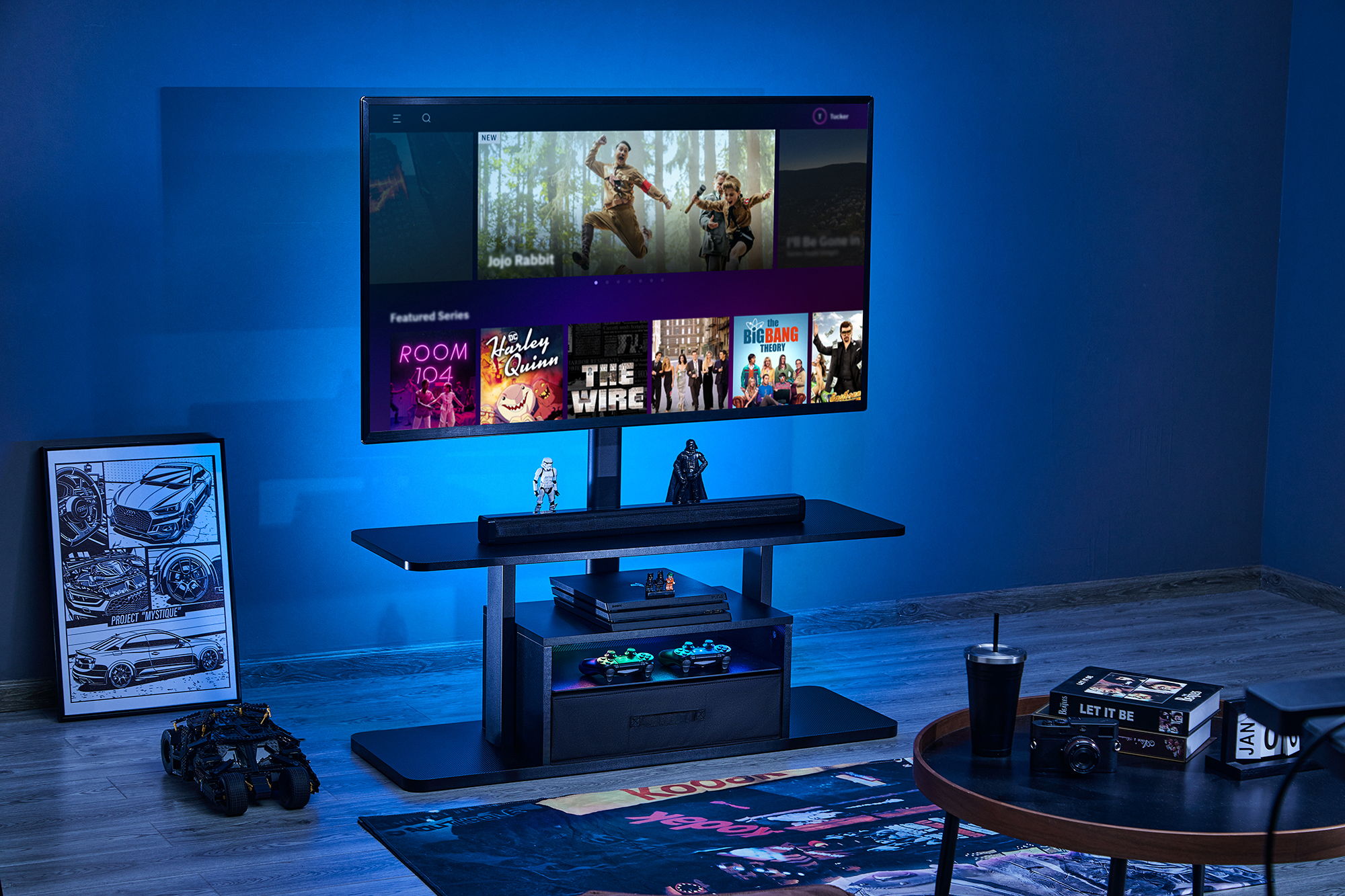 Тумба с креплением для телевизора с RGB OfficePro TVS635 37''-80'' Black (1311072292) цена