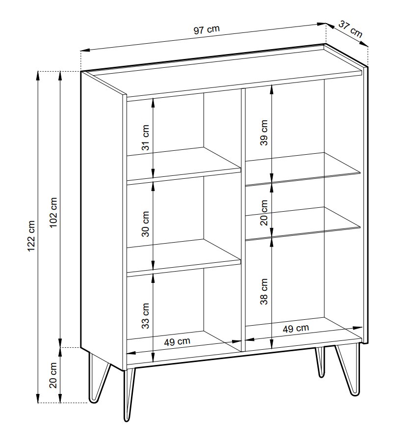 Витрина Harmony WT97 Черный (1321469816) в Украине
