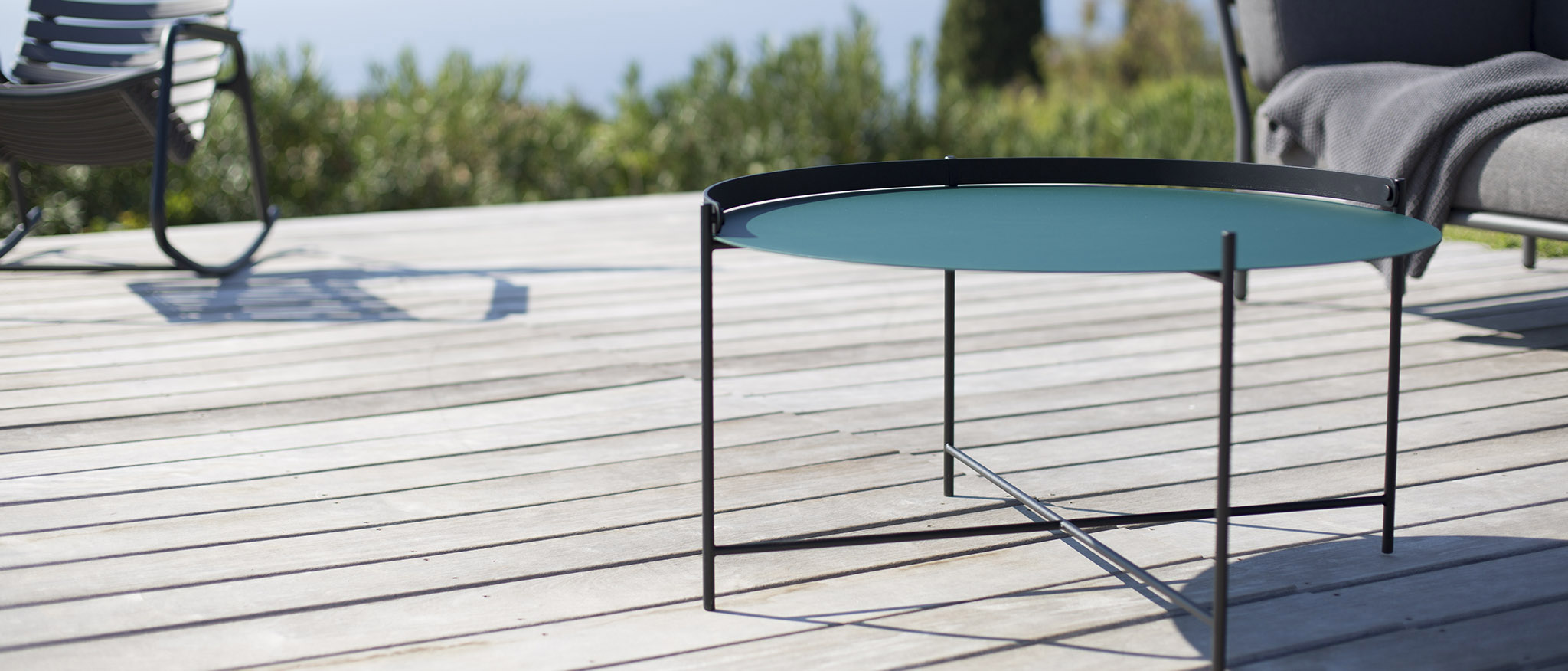 Журнальний стіл Edge Tray Table D46,5 Pine Green, Black (134936629) с доставкой