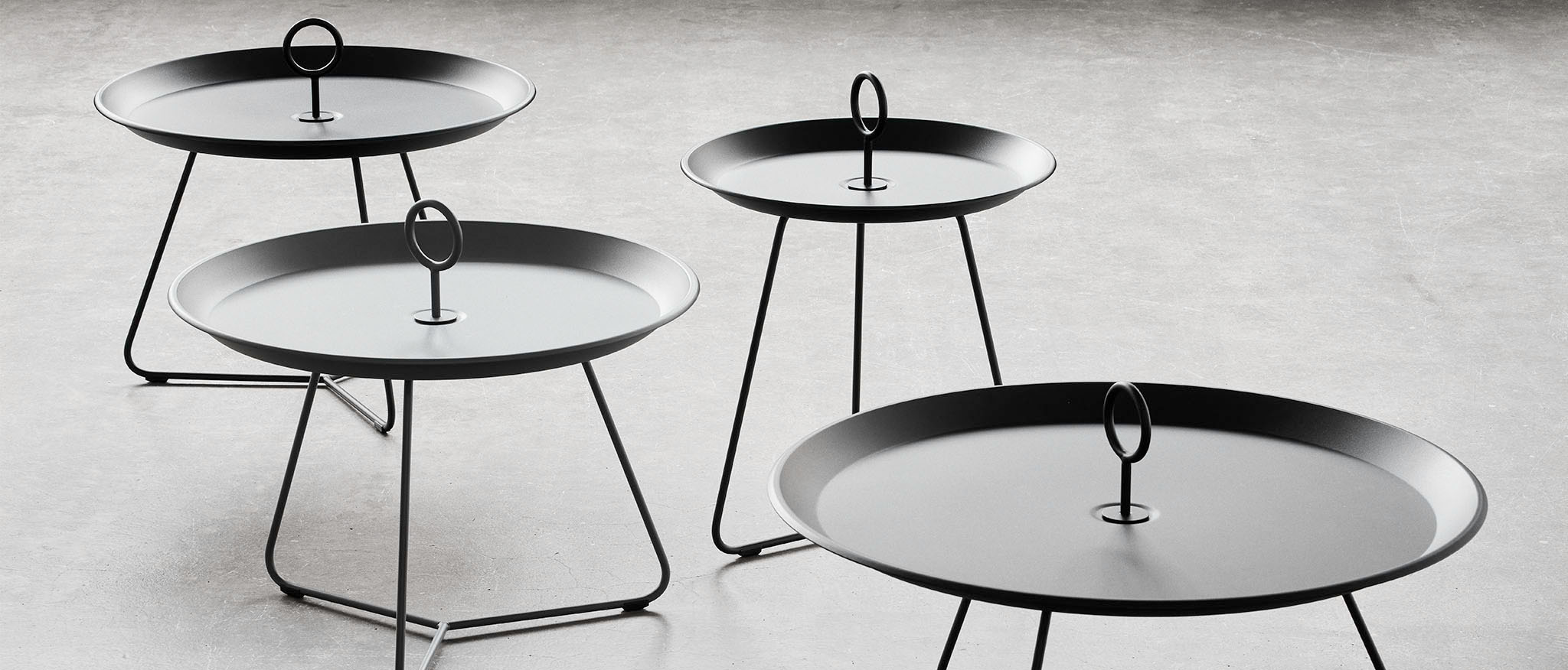 Журнальний стіл Eyelet Tray Table D57,5 Dark Grey (134936621) недорого